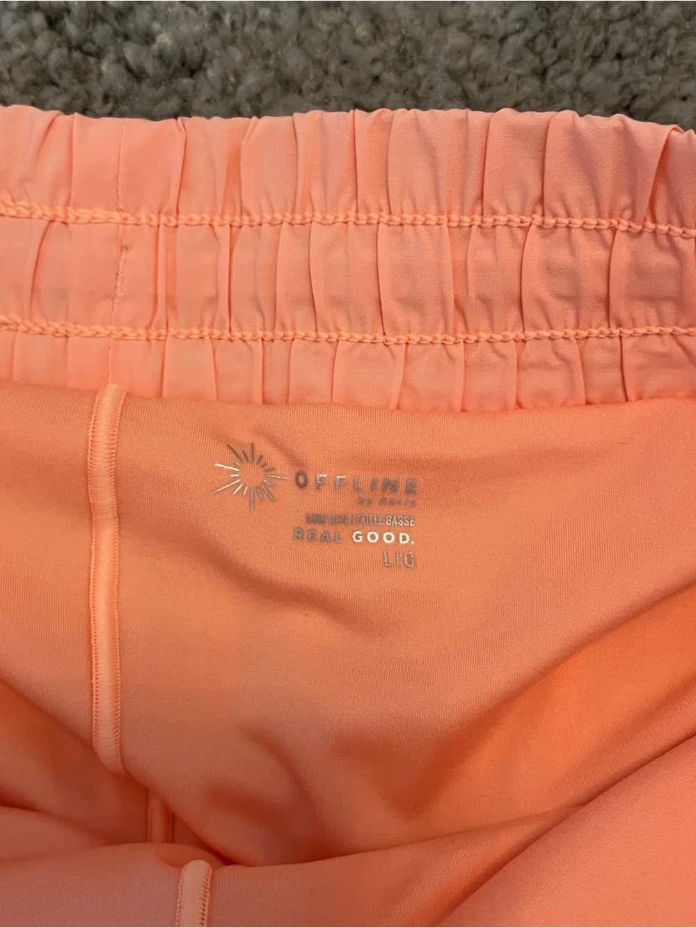 Women’s Peach Athletic Running Shorts with Elastic Waist